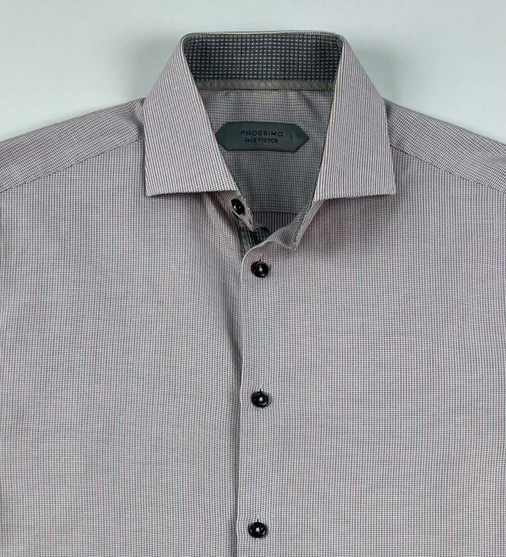 Prossimo Jack Victor Men's Long Sleeve Button Down Dress Shirt Size 15